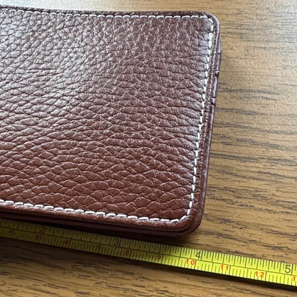 Avon Rich Brown Leather Money Clip